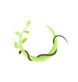leaf and snake vector image