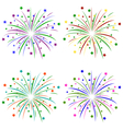 multicolored salute with stars on white vector image vector image