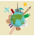 travel around the world poster tourism vector image