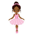 beautiful african american ballerina dancing vector image vector image