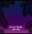 summer night hand drawn tropic background vector image