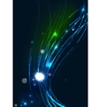 abstract wave color glowing lines in dark space vector image