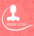 bride icon rose vector image vector image