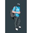 young man with a backpack vector image vector image