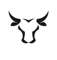 abstract simple bull head logo concept vector image
