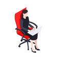 businesswoman isometric vector image