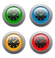 clock icon on square button vector image