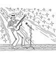 country music stars background man wearing vector image