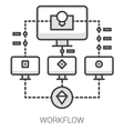 workflow line infographic vector image
