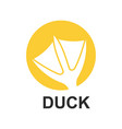 duck logo vector image