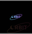 planet earth moon orbit text font type typography vector image vector image