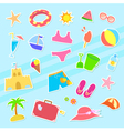 summer icons vector image