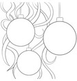 adult coloring bookpage the christmas balls image vector image