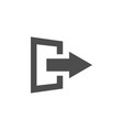 exit icon graphic design template vector image