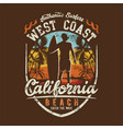 surfing themes - west coast california beach vector image