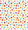 colorful red orange yellow blue triangles hand vector image vector image