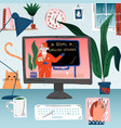 learn english online education language workplace vector image