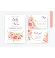 lelegant wedding invite rsvp thank you card set vector image