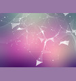 modern techno background with low poly design vector image vector image