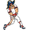 pirate sports logo mascot baseball vector image vector image