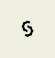 s letter service gear logo icon design abstract vector image vector image