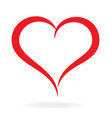 stylized asymmetrical valentines love heart vector image
