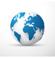 blue earth globe vector image