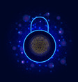 cyber security concept on abstract background vector image