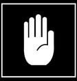 no entry hand sign vector image vector image