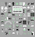 set of spring season icons big collection vector image vector image