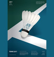 badminton championship poster vector image vector image