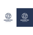 geometric logotype template positive and negative vector image