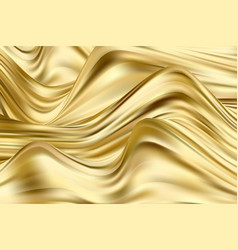 golden wave background paint streams vector image