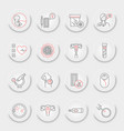 ivf line icon set vector image