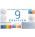 templates business infographics 9 positions vector image