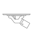 holding tray line icon vector image
