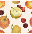 seamless pattern from watercolor drawings of ripe vector image vector image