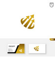 financial logo template accounting vector image