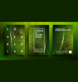 green technology background futuristic vector image
