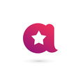 letter a star logo icon design template elements vector image