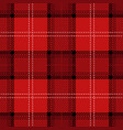 red tartan plaid seamless pattern vector image