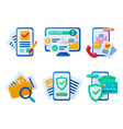 3d digital file document computer transfer data vector image