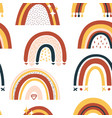 baby rainbow seamless pattern vector image