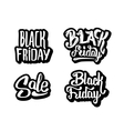 black friday sale typography stickers vector image vector image