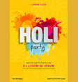 indian festival colors happy holi celebration vector image