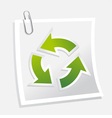 recycle symbol with note vector image