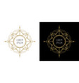 sacred geometry logo geometric emblem frame vector image