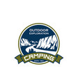 camping sport exploration mountain icon vector image