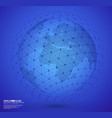 earth globe with wireframe sphare vector image vector image