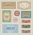 set vintage label vector image